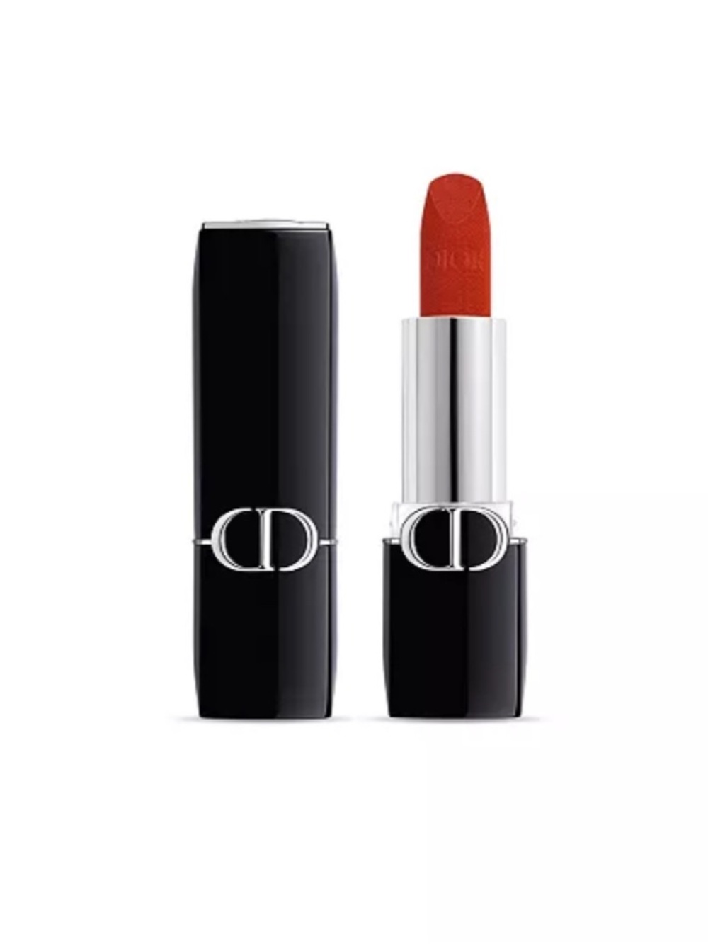 Authentic Dior Rouge Lipstick Travel size Mini 0.05 oz Classic Red Satin 999